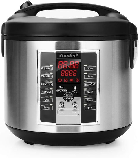 COMFEE' Rice Cooker, Multi Cooker, Stewpot, Saute All in One, 10 Cup Uncooked, 12 Digital Cooking Programs,24 Hours Preset - with | Sold by Uncle Wiener's Wholesale