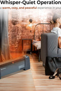 Comfort Zone CZ650B 750/1,500 - Watt Electric Baseboard Space Heater with Digital Thermostat, Dent - Proof End Panels, Overheat Protection System, Safety Tip - Over Switch, & Stay - Cool Body, Black - with | Sold by Uncle Wiener's Wholesale