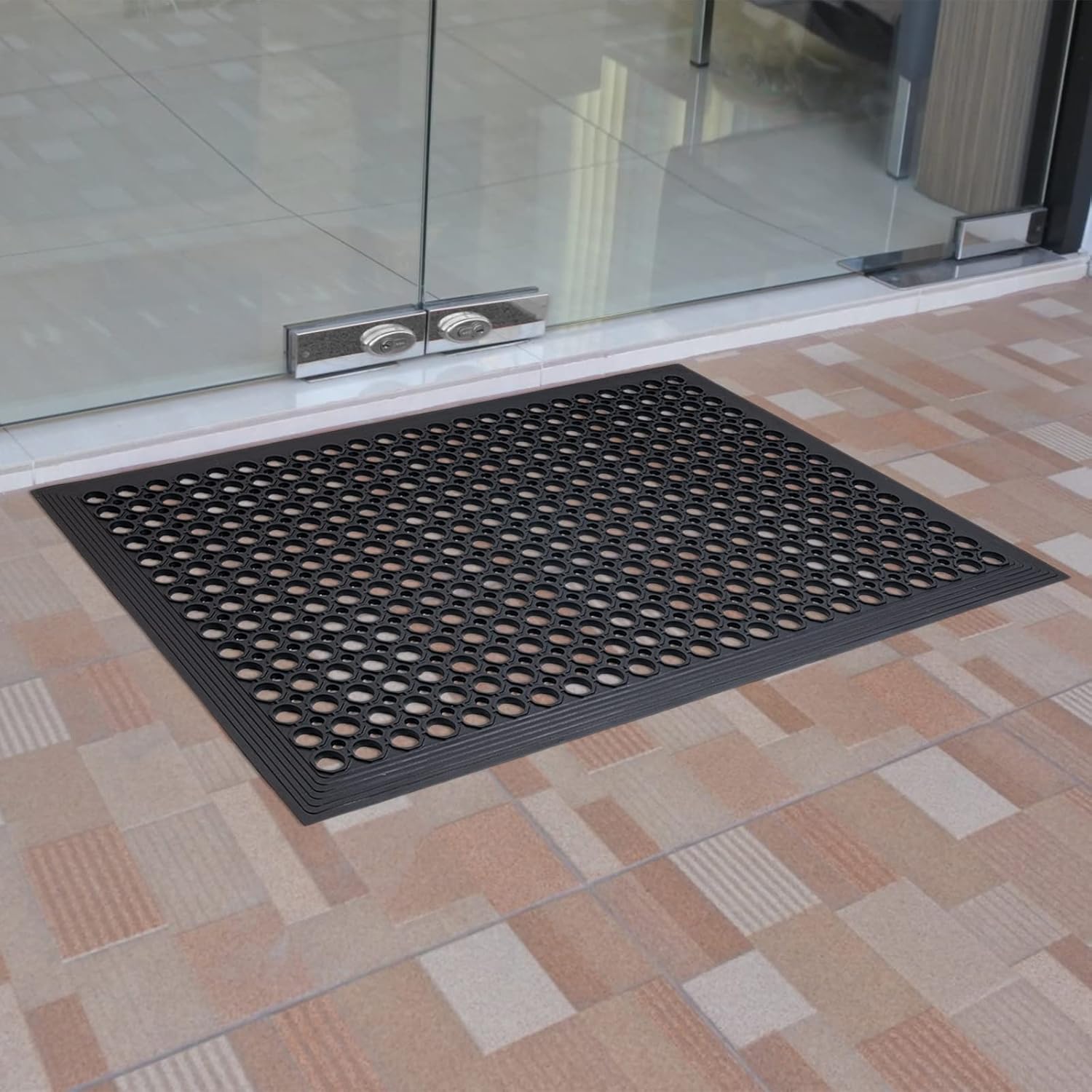 Commercial Anti Fatigue Rubber Floor Mat Non Slip Drainage Bar Kitchen - with Small Mat | Sold by Uncle Wiener's Wholesale