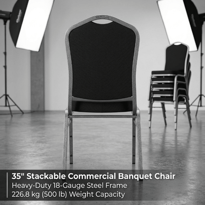 Commercial Banquet Chair – Stackable Wedding, Church & Event Seating - Furniture with Red Dot | Sold by Uncle Wiener's Wholesale