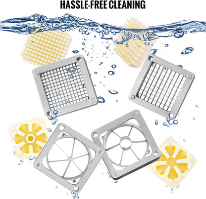 Commercial French Fry Cutter with 4 Blades – Heavy - Duty Stainless Steel Potato Cutter 8QCJDGN - with | Sold by Uncle Wiener's Wholesale