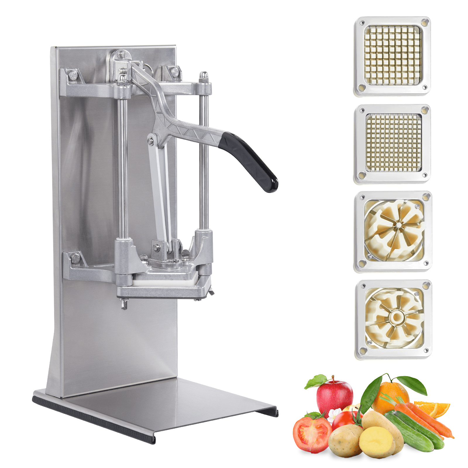 Commercial French Fry Cutter with 4 Blades – Heavy - Duty Stainless Steel Potato Cutter 8QCJDGN - with | Sold by Uncle Wiener's Wholesale