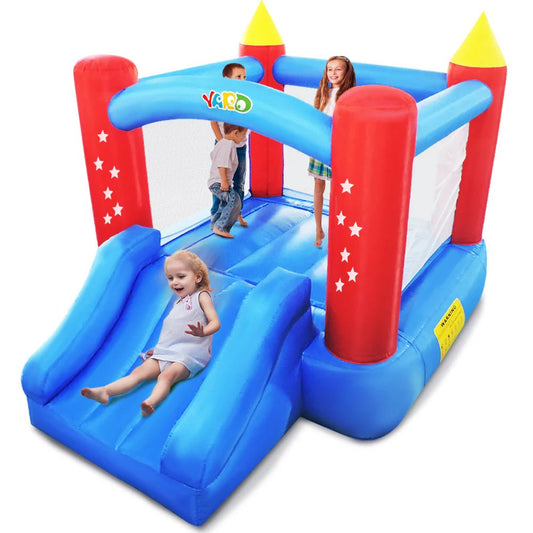 Commercial Grade Bounce House with Slide – 9.5′ x 6.6′ Kids Inflatable Bouncy Castle with Blower 6207 - with | Sold by Uncle Wiener's Wholesale