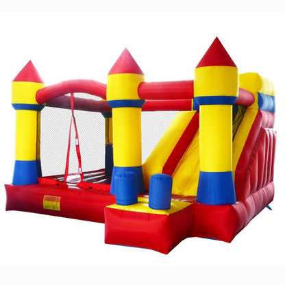 Commercial Grade Inflatable Bouncy Castle with Slide & Blower – 13.1' × 12.5' – 6037 - with | Sold by Uncle Wiener's Wholesale