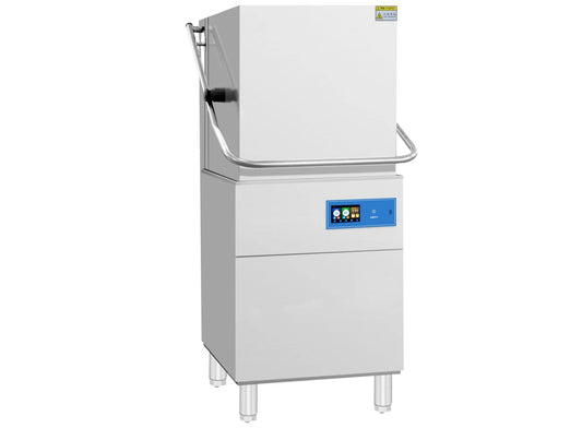 Commercial Hood Dishwasher restaurant – High Temp, 60 Racks Hour, Digital Controls, Stainless Steel DXEG400 - with | Sold by Uncle Wiener's Wholesale