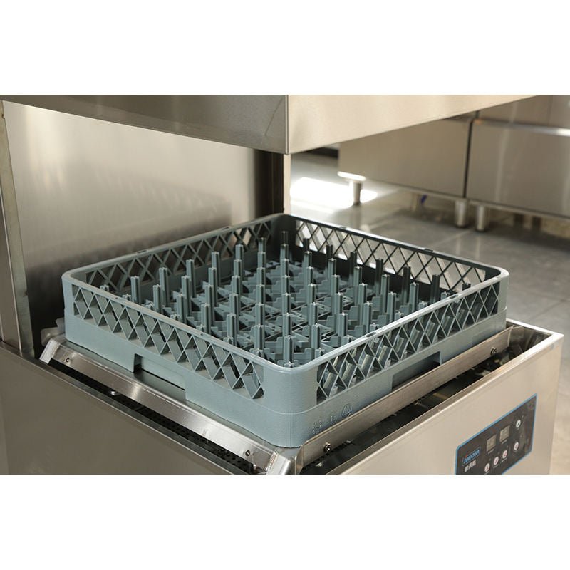 Commercial Hood Stainless Dishwasher restaurant – High Temp, 60 Racks Hour, Digital Controls, Stainless Steel DXEG400 - General Equipment with | Sold by Uncle Wiener's Wholesale