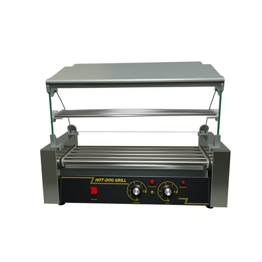 Commercial Hot Dog Roller Grill with Bun Warmer – Dual Temp 5/7/11 Roll Stainless Steel 110V 68450S - with 5 Roll (Compact) | Sold by Uncle Wiener's Wholesale