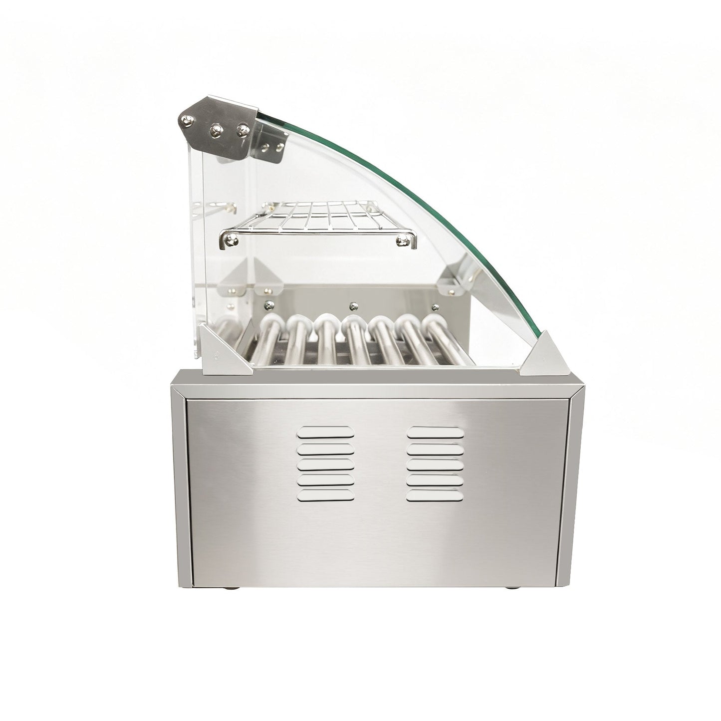 Commercial Hot Dog Roller Grill with Bun Warmer – Dual Temp 5/7/11 Roll Stainless Steel 110V 68450S - with 7 Roll (Mid Size) | Sold by Uncle Wiener's Wholesale