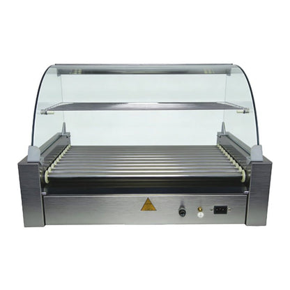 Commercial Hot Dog Roller Grill with Bun Warmer – Dual Temp 5/7/11 Roll Stainless Steel 110V 68450S - with 11 Roll (High Capacity) | Sold by Uncle Wiener's Wholesale