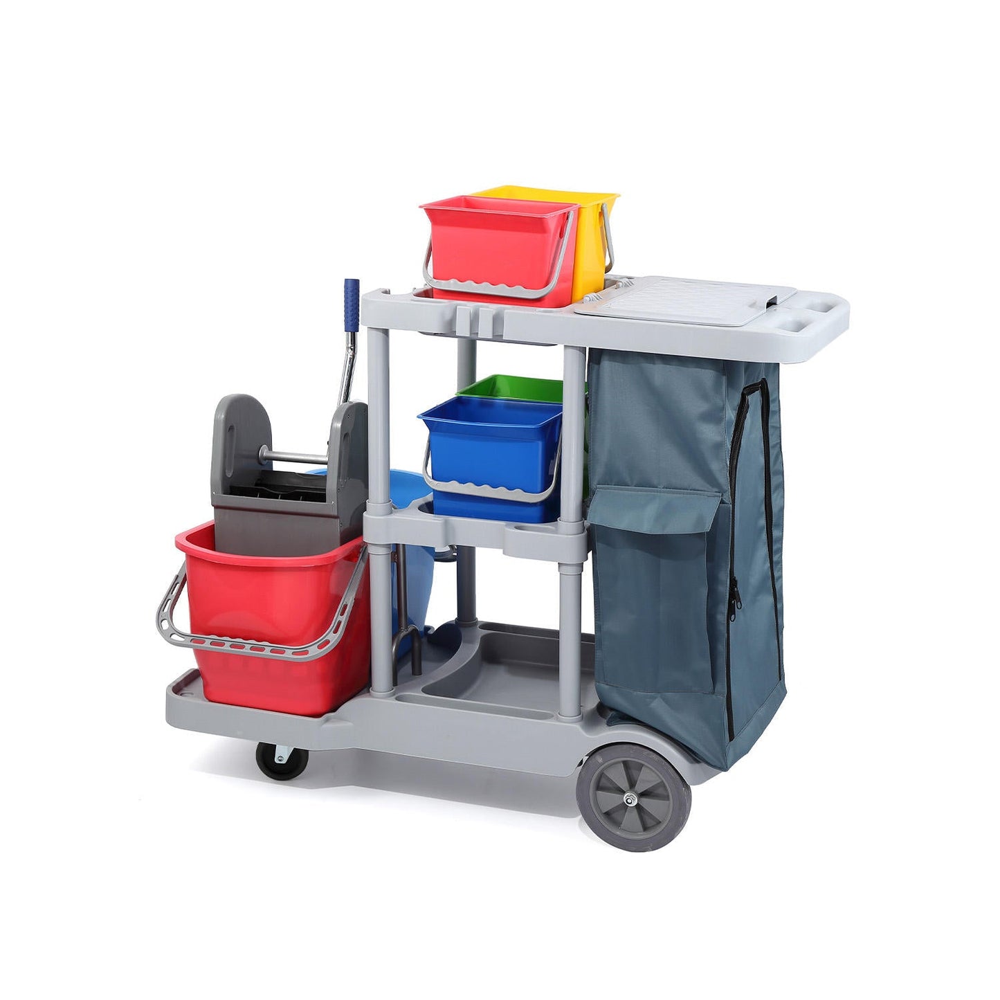 Commercial Janitorial Cleaning Cart with Bag and Tool Holders – UP0871 - with | Sold by Uncle Wiener's Wholesale