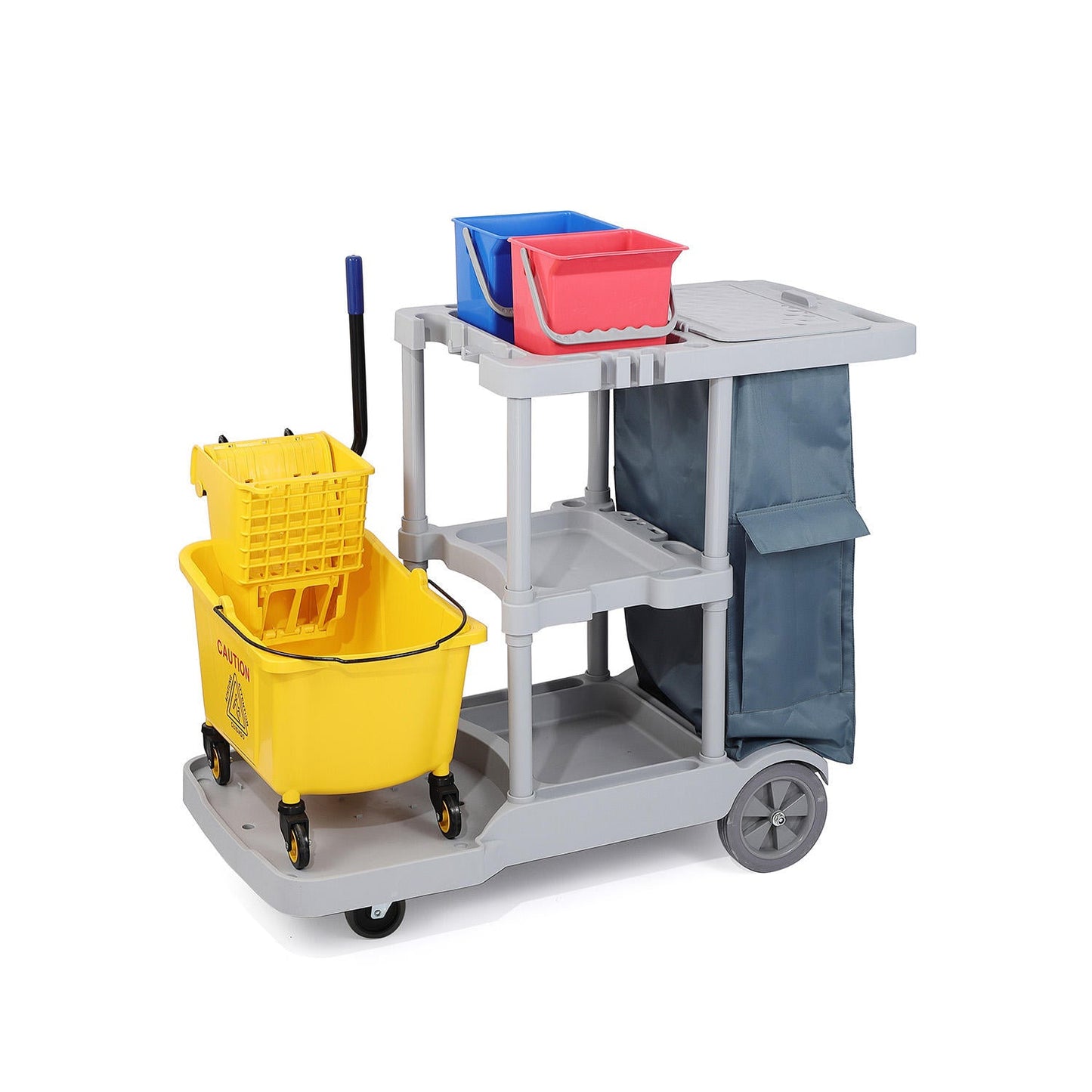 Commercial Janitorial Cleaning Cart with Bag and Tool Holders – UP0871 - with | Sold by Uncle Wiener's Wholesale
