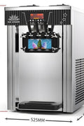 • "Commercial soft serve ice cream machine with dual hoppers"
• "Tabletop ice cream maker for frozen yogurt and sorbet"
• "LED control panel on soft serve machine"
• "Stainless steel soft serve machine for restaurant use"
• "Floor model soft serve machine with swirl mix option"