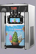 • "Commercial soft serve ice cream machine with dual hoppers"
• "Tabletop ice cream maker for frozen yogurt and sorbet"
• "LED control panel on soft serve machine"
• "Stainless steel soft serve machine for restaurant use"
• "Floor model soft serve machine with swirl mix option"