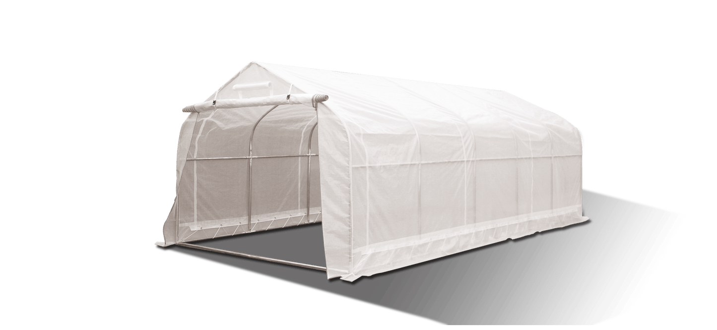 Commercial Walk - In Greenhouse – 10x10 & 10x20 Gardening Tents with Heavy - Duty Steel Frame & Optional Canopy Covers - Heavy - Duty Walk - In Greenhouse Tent (Steel Frame + Fabric Cover) with 10X12 FT | Sold by Uncle Wiener's Wholesale