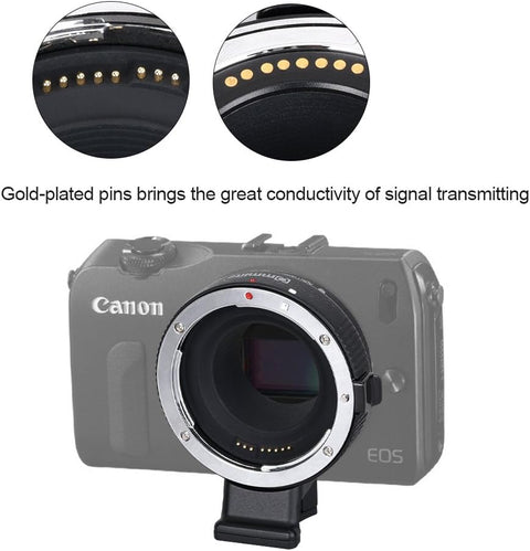 Commlite CM - EF - EOS M Electronic Auto - Focus Lens Adapter – Canon EF/EF - S to Canon EOS M Mirrorless - with | Sold by Uncle Wiener's Wholesale