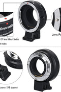 Commlite CM - EF - EOS M Electronic Auto - Focus Lens Adapter – Canon EF/EF - S to Canon EOS M Mirrorless - with | Sold by Uncle Wiener's Wholesale