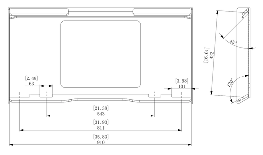 Compact Skid Steer Driveway Leveling Bar 43" x 44" with Welded 36" MP910 Mount for Mini Skid Steers LB1120 - Skid Steer Attachments with | Sold by Uncle Wiener's Wholesale