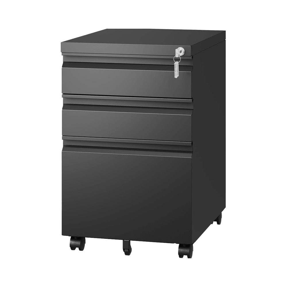 Compact Steel Storage Cabinet 14.7″ × 17.3″ × 24″ Pre - Assembled Utility Cabinet Black YCGS01 - with | Sold by Uncle Wiener's Wholesale