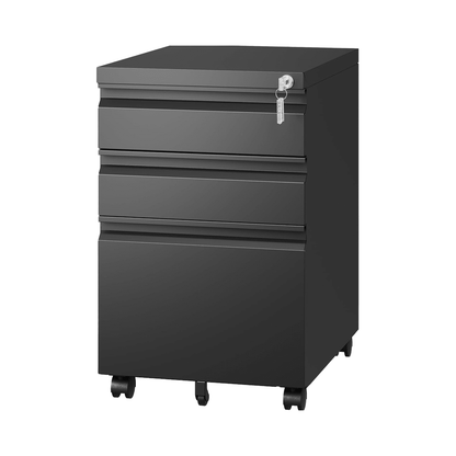 Compact Steel Storage Cabinet 14.7″ × 17.3″ × 24″ Pre - Assembled Utility Cabinet Black YCGS01 - with | Sold by Uncle Wiener's Wholesale