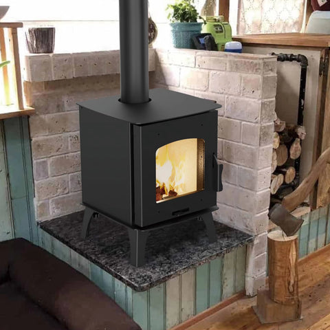 Compact Wood Stove with Firebox – 4kW Steel Wood - Burning Heater R0401A - with | Sold by Uncle Wiener's Wholesale