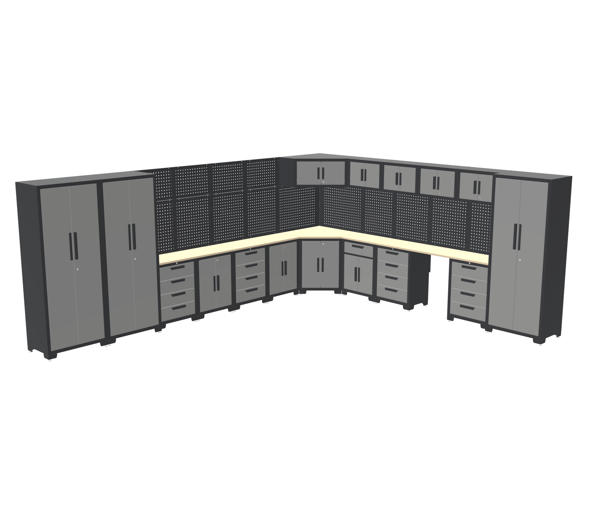 Complete Garage Storage Cabinet Combo – Tool Box System KN206901 | Workshop Solution - with | Sold by Uncle Wiener's Wholesale