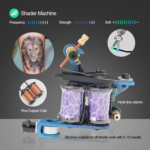 Complete Tattoo Kit with 4 Pro Machine Guns – 54 Color Ink Set, Power Supply, Accessories & Case – Professional Tattoo Equipment TK456 - with | Sold by Uncle Wiener's Wholesale