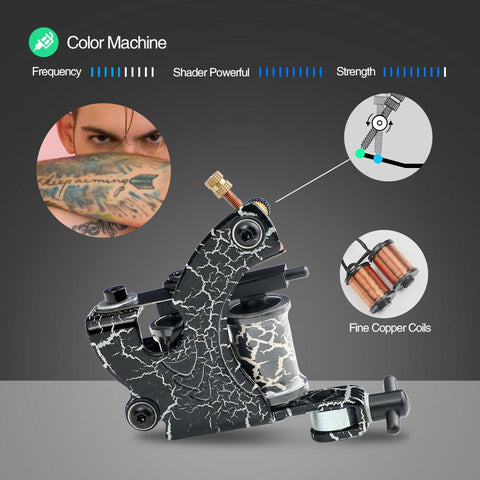 Complete Tattoo Kit with 4 Pro Machine Guns – 54 Color Ink Set, Power Supply, Accessories & Case – Professional Tattoo Equipment TK456 - with | Sold by Uncle Wiener's Wholesale