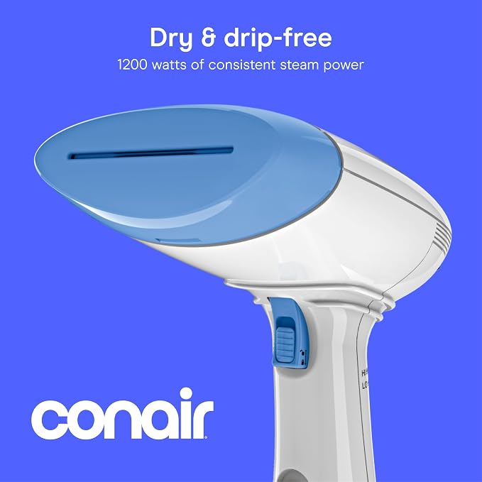 Conair ExtremeSteam Handheld Garment Steamer – 1100W Portable Fabric & Clothes Steamer with Dual Heat, 15-Minute Steam Time - Home products with | Sold by Uncle Wiener's Wholesale