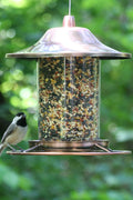 Copper Panorama Bird Feeder – Anti - Squirrel Hanging Feeder with 360° Tray Perch | 525PF - with | Sold by Uncle Wiener's Wholesale