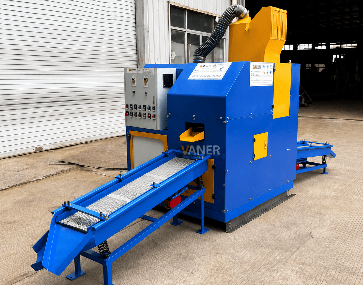 Copper Wire Granulator Machine 0.1–30mm Cable Recycling Separator C05 C06 - with Copper Wire Granulator with 2 Vibration Tables | Sold by Uncle Wiener's Wholesale