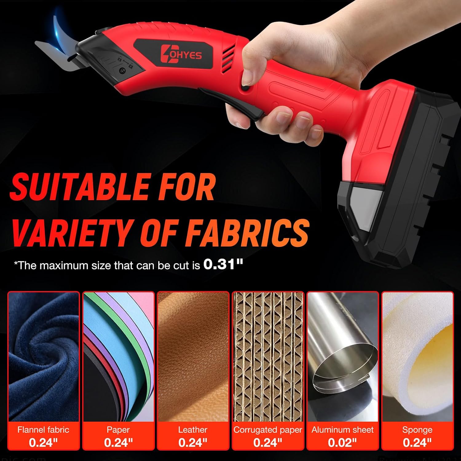 Cordless Electric Scissors Compatible with Milwaukee 18V Battery – Electric Box Cutter for Cardboard, Fabric, Leather & Plastic - Hand Tools with | Sold by Uncle Wiener's Wholesale