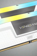 CORSAIR Vengeance RGB DDR5 RAM 64GB (2x32GB) 6400MHz CL32 – Intel XMP iCUE Compatible | Black Model CMH64GX5M2B6400C32W | Open Box - RGB DDR5 Desktop Memory Kit (2x32GB, 6400MHz, CL32, Black) with White | Sold by Uncle Wiener's Wholesale