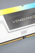 CORSAIR Vengeance RGB DDR5 RAM 64GB (2x32GB) 6400MHz CL32 Intel XMP iCUE Compatible Computer Memory - black not white (CMH64GX5M2B6400C32W) - with White | Sold by Uncle Wiener's Wholesale