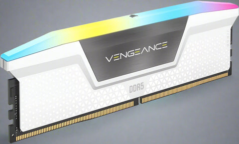 CORSAIR Vengeance RGB DDR5 RAM 64GB (2x32GB) 6400MHz CL32 Intel XMP iCUE Compatible Computer Memory - black not white (CMH64GX5M2B6400C32W) - with White | Sold by Uncle Wiener's Wholesale