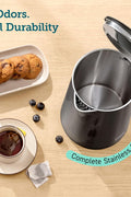 COSORI Electric Kettle with Double Wall & Two - Level Lid,304 Stainless Steel BPA Free Tea Hot Water Boiler,Wide Mouth,LED Indicator,Auto Shut - Off Boil - Dry Protection,1.5L,Space Black,CDK - SE151 - KUS - with | Sold by Uncle Wiener's Wholesale