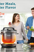 COSORI Electric Pressure Cooker 6 qt, 9 - in - 1 Instant Multi Cooker with Safer Venting Design, Rice Cooker, Slow Cooker, Sous Vide, Saute Pot, 1100W, Stainless Steel, the deep scratch on the bottom of the pot - with | Sold by Uncle Wiener's Wholesale