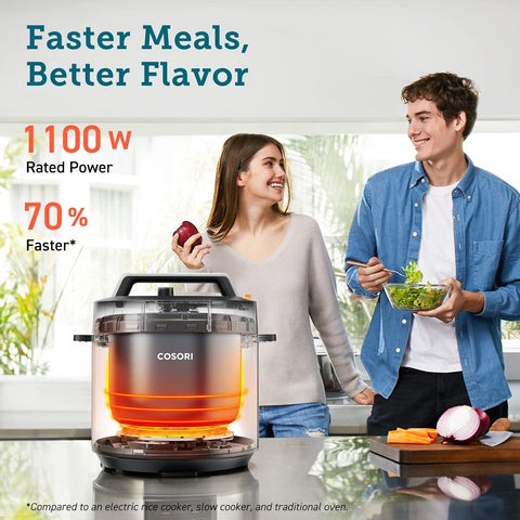 COSORI Electric Pressure Cooker 6 qt, 9 - in - 1 Instant Multi Cooker with Safer Venting Design, Rice Cooker, Slow Cooker, Sous Vide, Saute Pot, 1100W, Stainless Steel, the deep scratch on the bottom of the pot - with | Sold by Uncle Wiener's Wholesale
