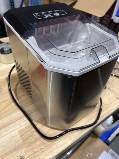 Countertop Ice Maker, 26 lbs in 24 Hours, 9 Bullet Ice Cubes Ready in 6 Mins, Portable Ice Machine with Handle, 2 Sizes Ice Cubes, with Ice Scoop and Basket for Home/Kitchen/Bar/RV, doesn’t have the handle - with | Sold by Uncle Wiener's Wholesale