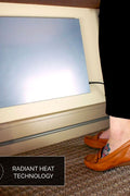 Cozy Legs Flat Panel Heater, Slim Low - Wattage Wall or Desk Mount Space Heater, Radiant Heating Technology, Energy - Efficient, 1 - inch Thin, 150 Watts - with Silver | Sold by Uncle Wiener's Wholesale