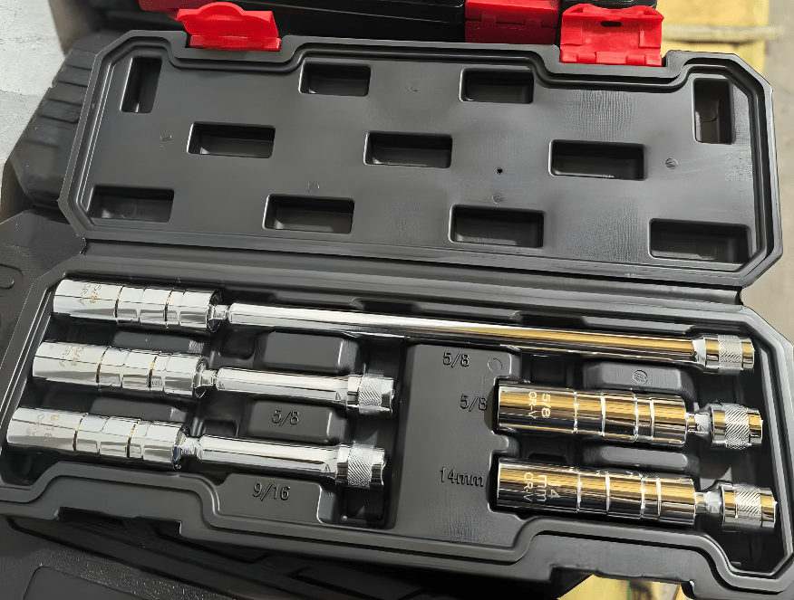 CR - V 5pcs Magnetic Swivel Spark Plug Socket Set – 14mm & 5/8" Deep Reach with Storage Case MSSP05 - with | Sold by Uncle Wiener's Wholesale