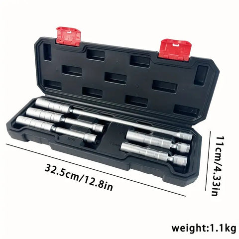 CR - V 5pcs Magnetic Swivel Spark Plug Socket Set – 14mm & 5/8" Deep Reach with Storage Case MSSP05 - with | Sold by Uncle Wiener's Wholesale