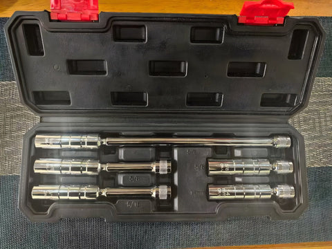 CR - V 5pcs Magnetic Swivel Spark Plug Socket Set – 14mm & 5/8" Deep Reach with Storage Case MSSP05 - with | Sold by Uncle Wiener's Wholesale