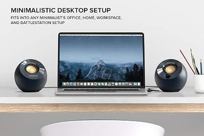 Creative Pebble V2 2.0 USB-C Desktop Speakers – 8W RMS Stereo Computer Speakers with 3.5mm AUX Input, USB-A Adapter & Bass Radiators - Electronics with | Sold by Uncle Wiener's Wholesale