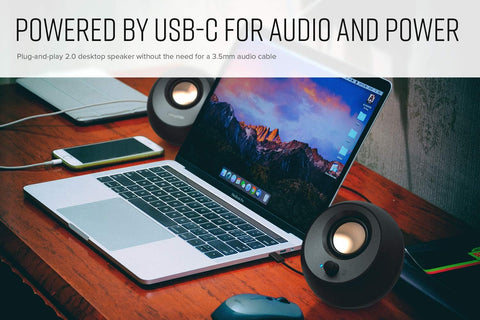 Creative Pebble V3 Minimalistic 2.0 USB - C Desktop Speakers with USB Audio, Clear Dialog Enhancement, Bluetooth 5.0, 8W RMS with 16W Peak Power, USB - A Converter Included (White) - with | Sold by Uncle Wiener's Wholesale