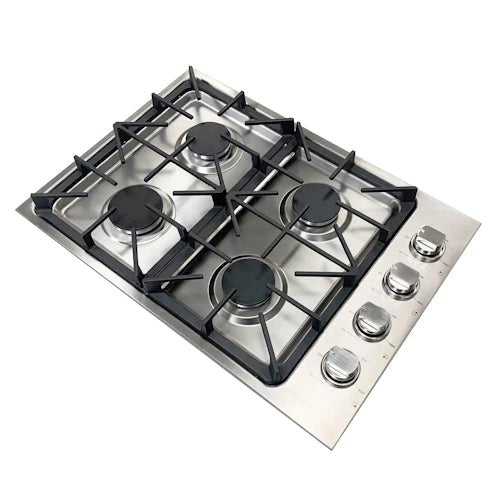 Crown 30 Inch Professional 4 Burner Drop-In Gas Cooktop LGC3001 - with | Sold by Uncle Wiener's Wholesale