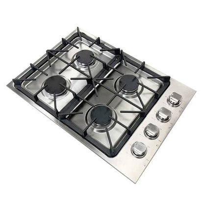 Crown 30 Inch Professional 4 Burner Drop-In Gas Cooktop LGC3001 - with | Sold by Uncle Wiener's Wholesale