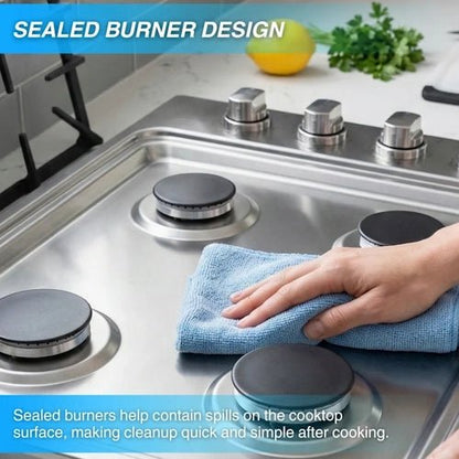 Crown 30 Inch Professional 4 Burner Drop-In Gas Cooktop LGC3001 - with | Sold by Uncle Wiener's Wholesale