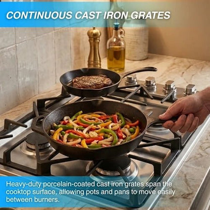Crown 30 Inch Professional 4 Burner Drop-In Gas Cooktop LGC3001 - with | Sold by Uncle Wiener's Wholesale