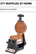 CRUX Double Rotating Belgian Waffle Maker, Keto Chaffles Iron with Nonstick PFOA Free Copper Plates for Easy Food Release, Browning Control and Removable Drip Tray, Stainless Steel - with Stainless Steel/Copper | Sold by Uncle Wiener's Wholesale
