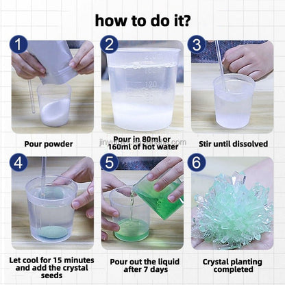 Crystal Growing Science Experiment Kit 2 - Crystal STEM Learning Set JY432737 - with | Sold by Uncle Wiener's Wholesale